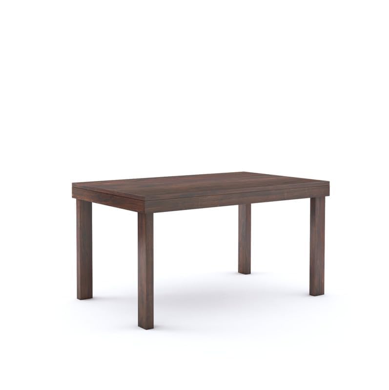 STRATA FURNITURE Solid Sheesham Wood 6 Seater Dining Table Set with Cushioned Chairs - 6 Chairs and 1 Table Dining Set for Dining Room Living Room Home Office Hotels Restaurant (Walnut Finish)