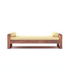 STRATA FURNITURE Sheesham Wood Diwan Bed for Bedroom Living Room (Honey Finish), Single