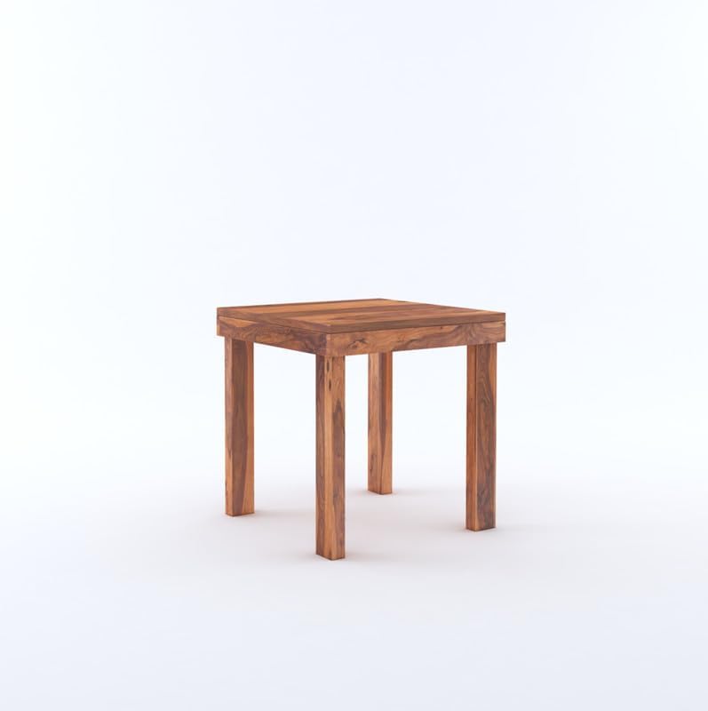 STRATA FURNITURE Solid Sheesham Wood 2 Seater Dining Table Set with Cushioned Chairs - 2 Chairs and 1 Table Dining Set for Dining Room Living Room Home Office Hotels Restaurant (Honey Finish)