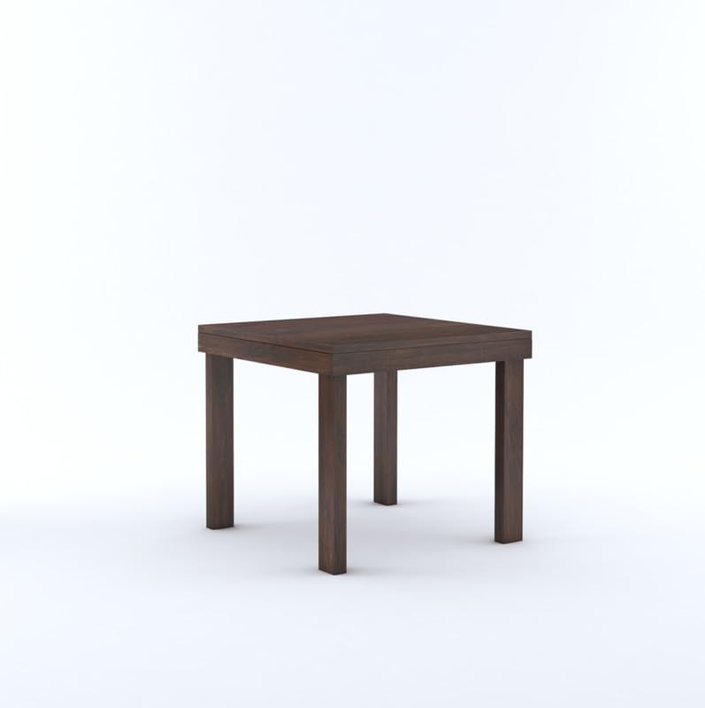 STRATA FURNITURE Solid Sheesham Wood 4 Seater Dining Table Set with Cushioned Chairs - 4 Chairs and 1 Table Dining Set for Dining Room Living Room Home Office Hotels Restaurant (Walnut Finish)