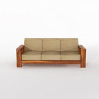 STRATA FURNITURE Solid Sheesham Wood 6 Seater Sofa Set for Living Room Bedroom Furniture Six Seater Sofa Wooden 3+2+1 Seater Sofa Couch for Home, Hall, and Office (Natural Finish)