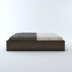 STRATA FURNITURE Sheesham Wood King Size Bed with Hydraulic Storage for Living Room Bedroom Home Wooden Double Bed Cot Palang Furniture (Walnut Finish)