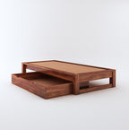 STRATA FURNITURE Sheesham Wood Single Size Bed with Drawer Storage for Bedroom Living Room Home Wooden Palang Bed (Honey Finish)