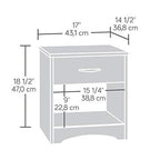 STRATA FURNITURE Sheesham Wood Bedside Table with Drawer and Shelf Storage Wooden Night Stand for Bedroom Living Room Home (Dark Brown Finish)