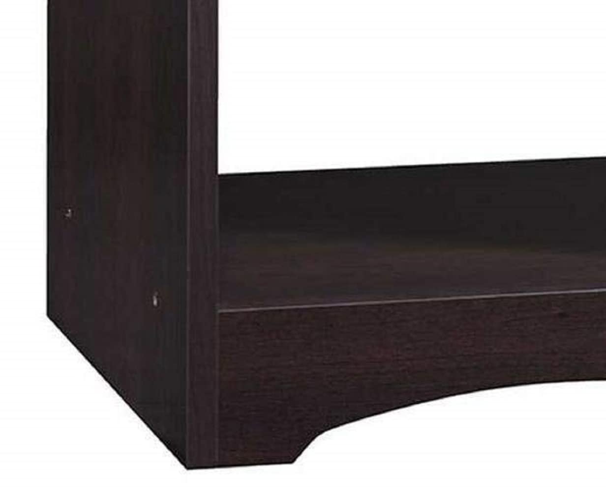 STRATA FURNITURE Sheesham Wood Bedside Table with Drawer and Shelf Storage Wooden Night Stand for Bedroom Living Room Home (Dark Brown Finish)