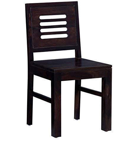 Sheesham Wood 4 Seater Dining Table Set with 4 Chairs for Home Warm Chestnut Finish, Brown