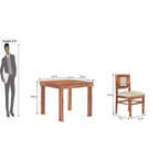 STRATA FURNITURE Solid Sheesham Wood 4 Seater Dining Table Set with Cushioned Chairs - 4 Chairs and 1 Table Dining Set for Dining Room Living Room Home Office Hotels Restaurant (Honey Finish)