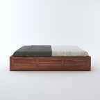 STRATA FURNITURE Sheesham Wood Queen Size Bed with Hydraulic Storage for Living Room Bedroom Home Wooden Double Bed Cot Palang Furniture (Honey Finish)