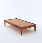 STRATA FURNITURE Sheesham Wood Single Size Bed Without Storage for Bedroom Living Room Home Wooden Palang Bed (Honey Finish)