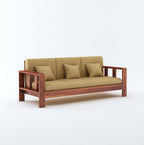STRATA FURNITURE Sheesham Wood 3 Seater Sofa Set for Hall Home Office Living Room Solid Wooden Three Seater Sofa Set Furniture (Honey Finish) Visit the STRATA FURNITURE Store