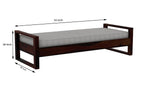 STRATA FURNITURE Sheesham Wood 3 Seater Diwan Bed For Bedroom Living Room (Walnut Finish), Single