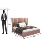 STRATA FURNITUR Sheesham Wood King Size Platfrom Bed with Box Storage and Upholstered Headboard | Modern Wooden Double Bed Cot Palang Furniture for Bedroom, Hotels, Living Room, and Home (Onion Pink)