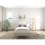 STRATA FURNITURE Upholstered Single Size Bed Without Storage for Bedroom Furniture Solid Wood Fabric Bed Wooden Single Bed Cot Palang for Home Living Room and Hotels (White)