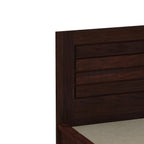 STRATA FURNITURE Sheesham Wood Queen Size Bed with Drawer Storage Wooden Double Bed Cot Bed Furniture for Bedroom Living Room Home (Walnut Finish)
