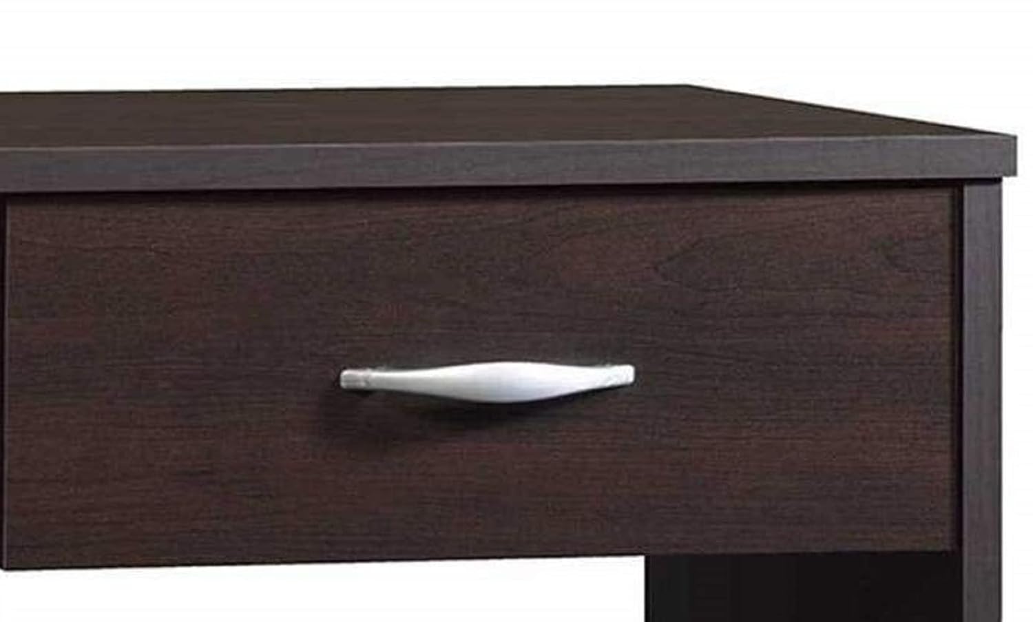 STRATA FURNITURE Sheesham Wood Bedside Table with Drawer and Shelf Storage Wooden Night Stand for Bedroom Living Room Home (Dark Brown Finish)