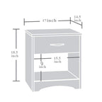 STRATA FURNITURE Sheesham Wood Bedside Table with Drawer and Shelf Storage Wooden Night Stand for Bedroom Living Room Home (Honey Teak Brown Finish)