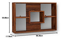 Strata Furniture Solid Wood Wall Cubby Storage Organizer Floating Wall Shelf