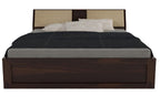STRATA FURNITURE Sheesham Wood King Size Bed with Box and Headboard Storage for Bedroom Home (Walnut Finish)