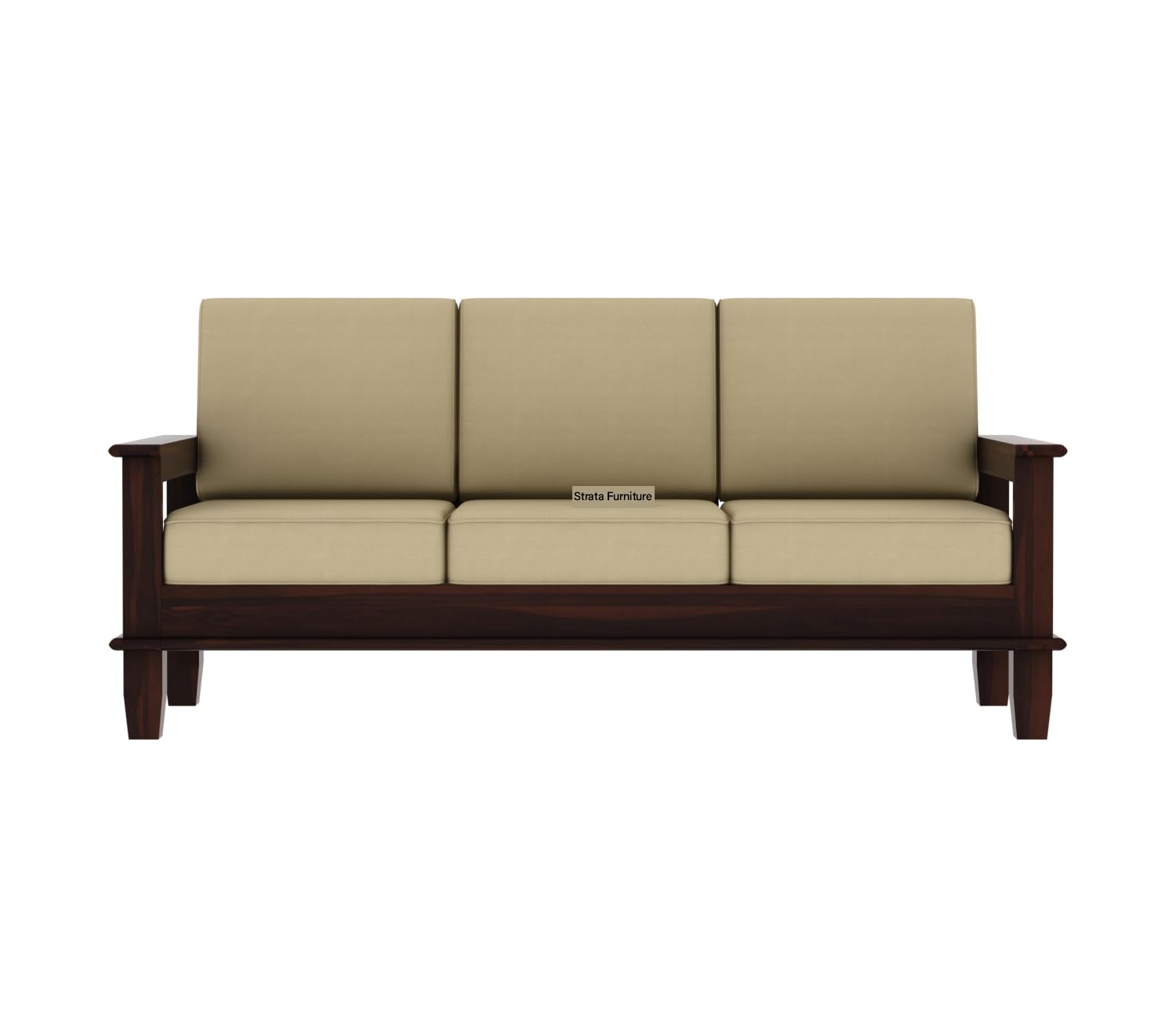 STRATA FURNITURE Sheesham Wood 6 Seater Sofa Set for Living Room Home Office 3+2+1 Solid Wood Sofa Set Wooden Sofa Set 6 Seater (Walnut Finish)