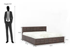STRATA FURNITURE Solid Sheesham Wood Queen Size Bed with Box Storage | Wooden Double Bed Cot Palang Furniture for Bedroom Living Room and Home (Walnut Finish)
