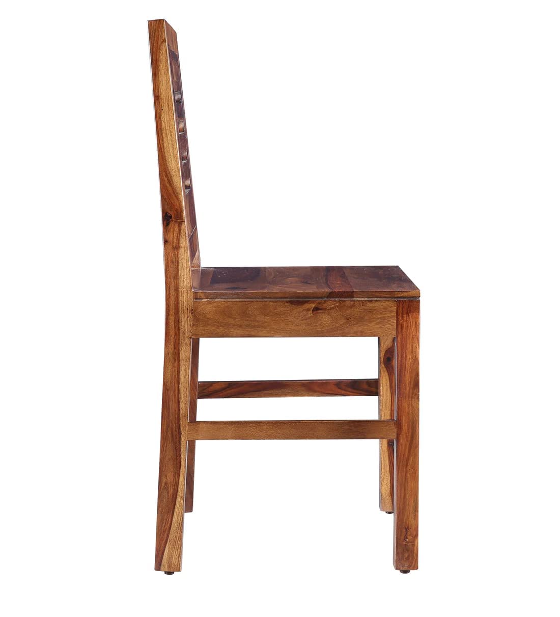 Strata Furniture Solid Sheesham Wood Dining/Balcony Chairs For Home And Office | Teak Finish | Set of 2