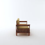 STRATA FURNITURE Sheesham Wood 3 Seater Sofa Set for Living Room Home Office Solid Wooden Three Seater Sofa Set Furniture (Honey Finish)