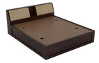 STRATA FURNITURE Sheesham Wood King Size Bed with Box and Headboard Storage for Bedroom Home (Walnut Finish)