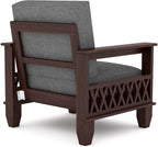 Js Home Decor Sheesham Wood 3+2+1 Sofa Set Furniture for Living Room Walnut Brown