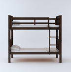 STRATA FURNITURE Sheesham Wood Bunk Bed Without Storage Wooden Double Bed Furniture for Bedroom Home (Walnut Finish)