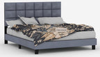 STRATA FURNITURE Wooden King Size Bed Cot Without Storage Upholstered Double Bed for Bedroom Living Room Home (Candler Grey Finish)