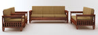 STRATA FURNITURE Sheesham Wood 7 Seater Sofa Set for Living Room Home Office Hall Solid Wooden 3+2+1+1 Seater Sofa Set Furniture (Honey Finish)