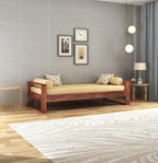 STRATA FURNITURE Sheesham Wood Diwan Bed for Bedroom Living Room (Honey Finish), Single