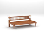 STRATA FURNITURE Solid Sheesham Wood 3 Seater Sofa Cum Diwan Bed for Living Room Bedroom Furniture Three Seater Sofa Wooden Couch Diwan Sofa Settee for Home, Hall, and Office (Natural Finish)
