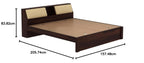 STRATA FURNITURE Sheesham Wood Queen Size Double Bed Without Storage Wooden Palang Cot for Bedroom Living Room Furniture (Walnut Finish)