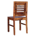 Strata Furniture Solid Sheesham Wood Dining/Balcony Chairs For Home And Office | Teak Finish | Set of 2