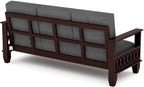 Js Home Decor Sheesham Wood 3+2+1 Sofa Set Furniture for Living Room Walnut Brown