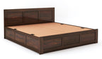 STRATA FURNITURE Sheesham Wood Queen Size Bed with Box Storage Double Cot Wooden Palang for Bedroom Living Room Furniture (Walnut Finish)