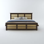 STRATA FURNITURE Solid Sheesham Wood Queen Size Bed Without Storage for Bedroom Living Room Home Wooden Headboard Cot Double Bed Palang Furniture (Walnut Finish)