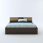 STRATA FURNITURE Sheesham Wood Queen Size Bed with Drawer Storage Solid Wood Double Bed Palang Wooden Bed for Bedroom Living Room Furniture (Walnut Finish)
