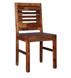 Strata Furniture Solid Sheesham Wood Dining/Balcony Chairs For Home And Office | Teak Finish | Set of 2