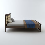 STRATA FURNITURE Solid Sheesham Wood Queen Size Bed Without Storage for Bedroom Living Room Home Wooden Headboard Cot Double Bed Palang Furniture (Walnut Finish)