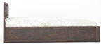 STRATA FURNITURE Solid Sheesham Wood Queen Size Bed with Box Storage | Wooden Double Bed Cot Palang Furniture for Bedroom Living Room and Home (Walnut Finish)