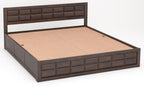 STRATA FURNITURE Solid Sheesham Wood Queen Size Bed with Box Storage | Wooden Double Bed Cot Palang Furniture for Bedroom Living Room and Home (Walnut Finish)