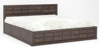 STRATA FURNITURE Solid Sheesham Wood Queen Size Bed with Box Storage | Wooden Double Bed Cot Palang Furniture for Bedroom Living Room and Home (Walnut Finish)