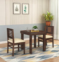 STRATA FURNITURE Solid Sheesham Wood 8 Seater Dining Table Set with Cushioned Chairs - 8 Chairs and 1 Table Dining Set for Dining Room Living Room Home Office Hotels Restaurant (Walnut Finish)