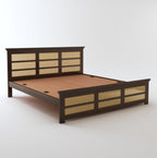 STRATA FURNITURE Solid Sheesham Wood Queen Size Bed Without Storage for Bedroom Living Room Home Wooden Headboard Cot Double Bed Palang Furniture (Walnut Finish)