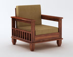 STRATA FURNITURE Sheesham Wood 7 Seater Sofa Set for Living Room Home Office Hall Solid Wooden 3+2+1+1 Seater Sofa Set Furniture (Honey Finish)