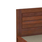 STRATA FURNITURE Sheesham Wood Queen Size Bed with Drawer Storage Wooden Double Bed Cot Bed Furniture for Bedroom Living Room Home (Honey Finish)