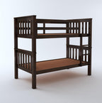 STRATA FURNITURE Sheesham Wood Bunk Bed Without Storage Wooden Double Bed Furniture for Bedroom Home (Walnut Finish)