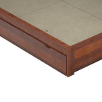 STRATA FURNITURE Sheesham Wood Queen Size Bed with Drawer Storage Wooden Double Bed Cot Bed Furniture for Bedroom Living Room Home (Honey Finish)